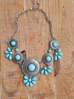 Maurices South Western Turquoise Statement Necklace